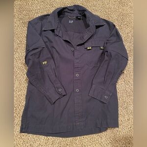 Boy’s Gap Size Small Navy Blue Canvas Button Down